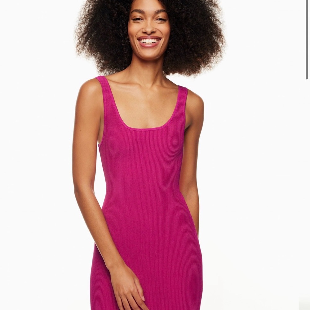 Aritzia Pink Ribbed Dress size small
